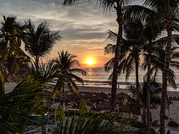 a sunrise in Mexico as viewed from a beach